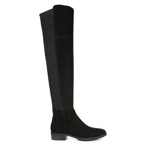 $300 Sam Edelman Pam Over the Knee STRETCH Boot BLACK SUEDE COMFORT 7  (TPO9)